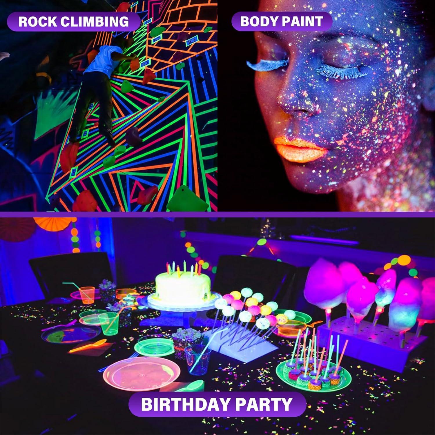 Luz Negra Recargable GPRK 20W 395nm UV para Fiestas