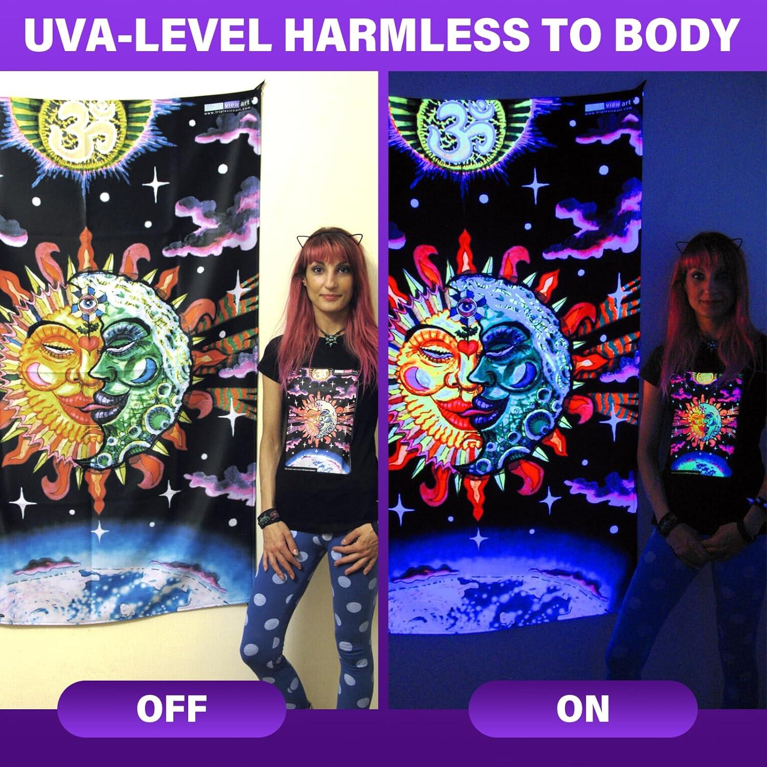 Luz Negra Recargable GPRK 20W 395nm UV para Fiestas