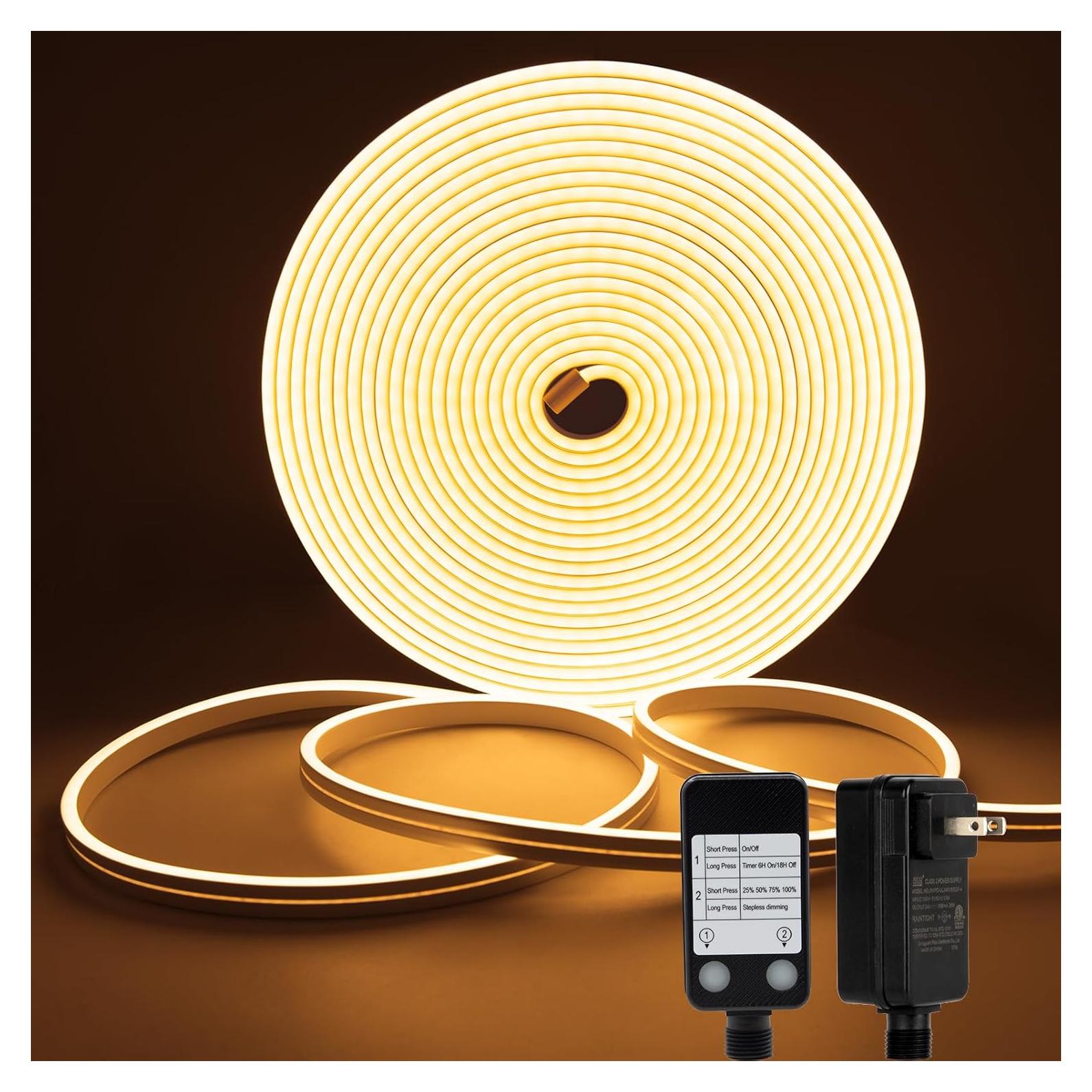 Luces de Neón LED DBFAIRY 10m Regulables 24V Impermeables