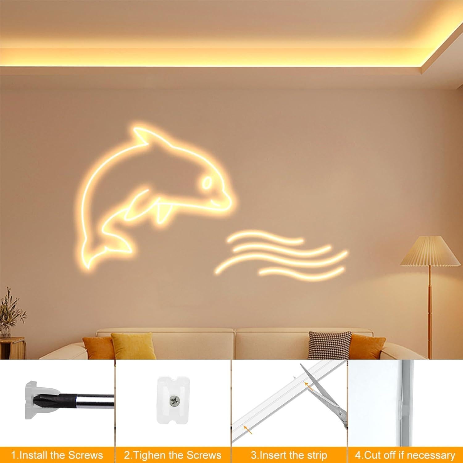 Luces de Neón LED DBFAIRY 10m Regulables 24V Impermeables