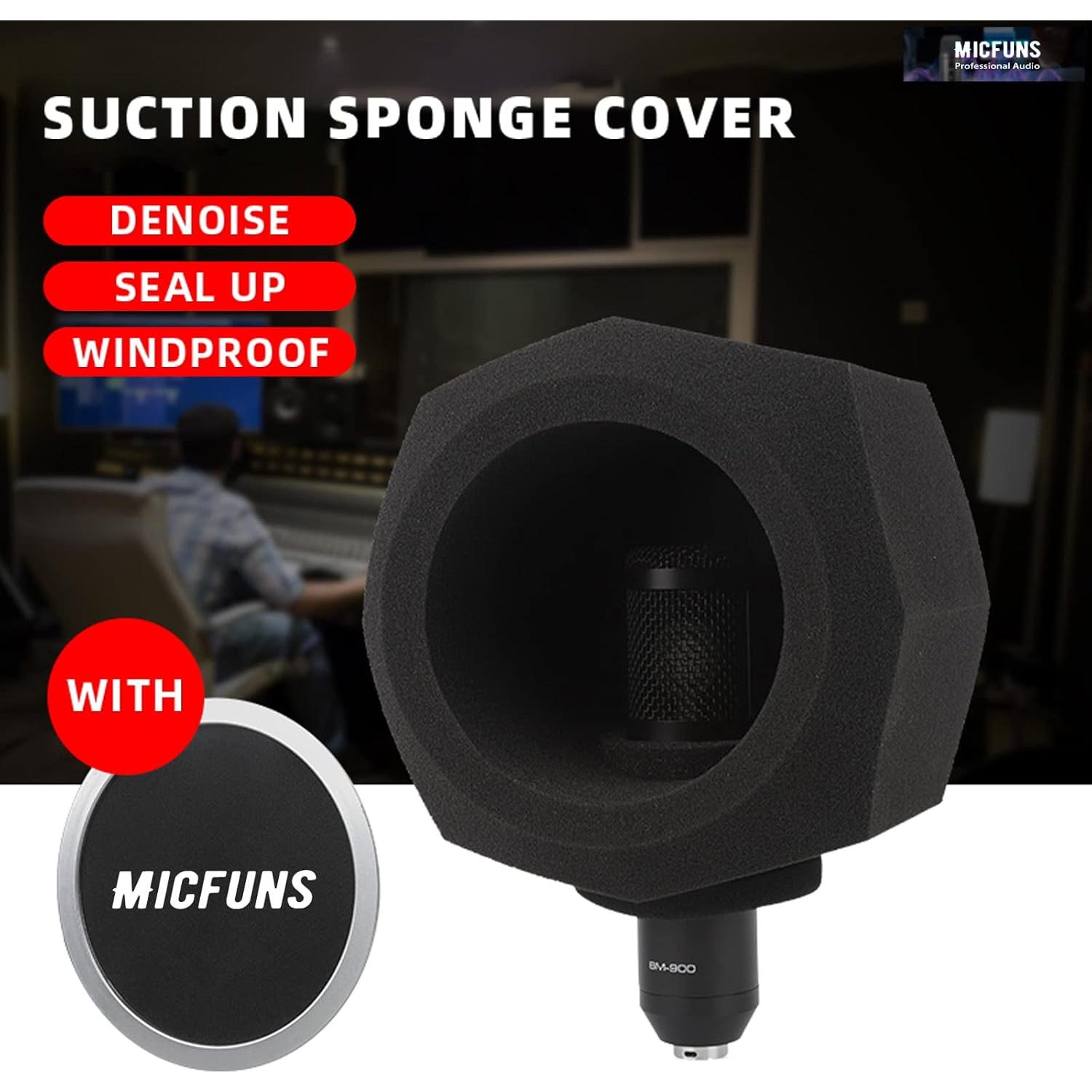 Filtro Antipop para Micrófono de Estudio F3 - Negro, 22x21x18cm