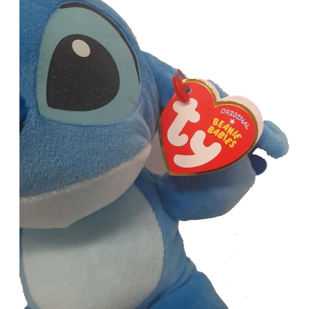 Peluches TY Beanie Baby Stitch 15 cm Azul Suave