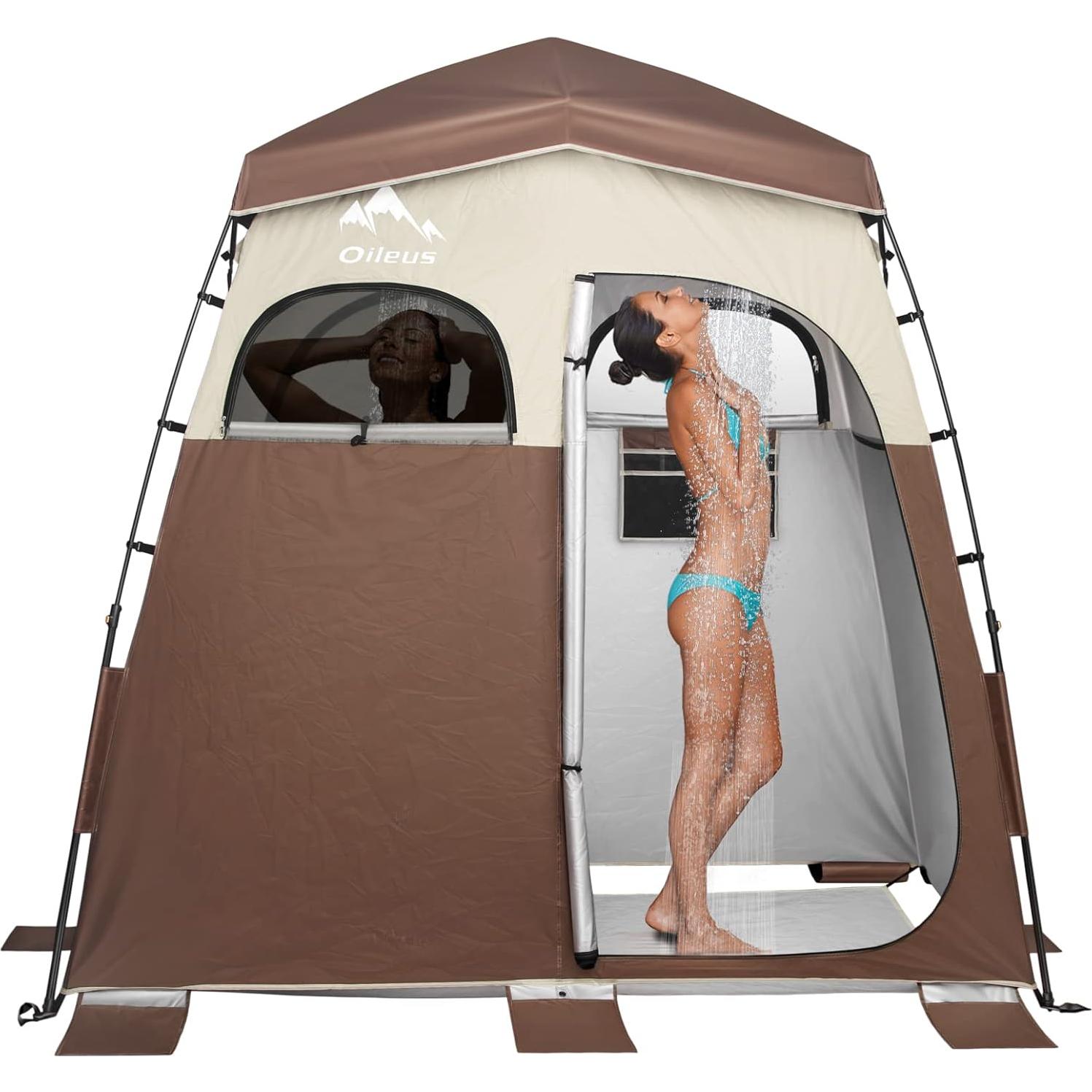 Tienda de Privacidad Pop Up Oileus Doble-Café 2 Habitaciones