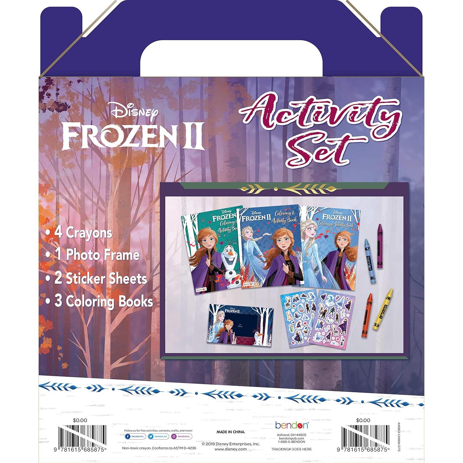 Set de Colorear Disney Frozen 2 Anna y Elsa con Crayones