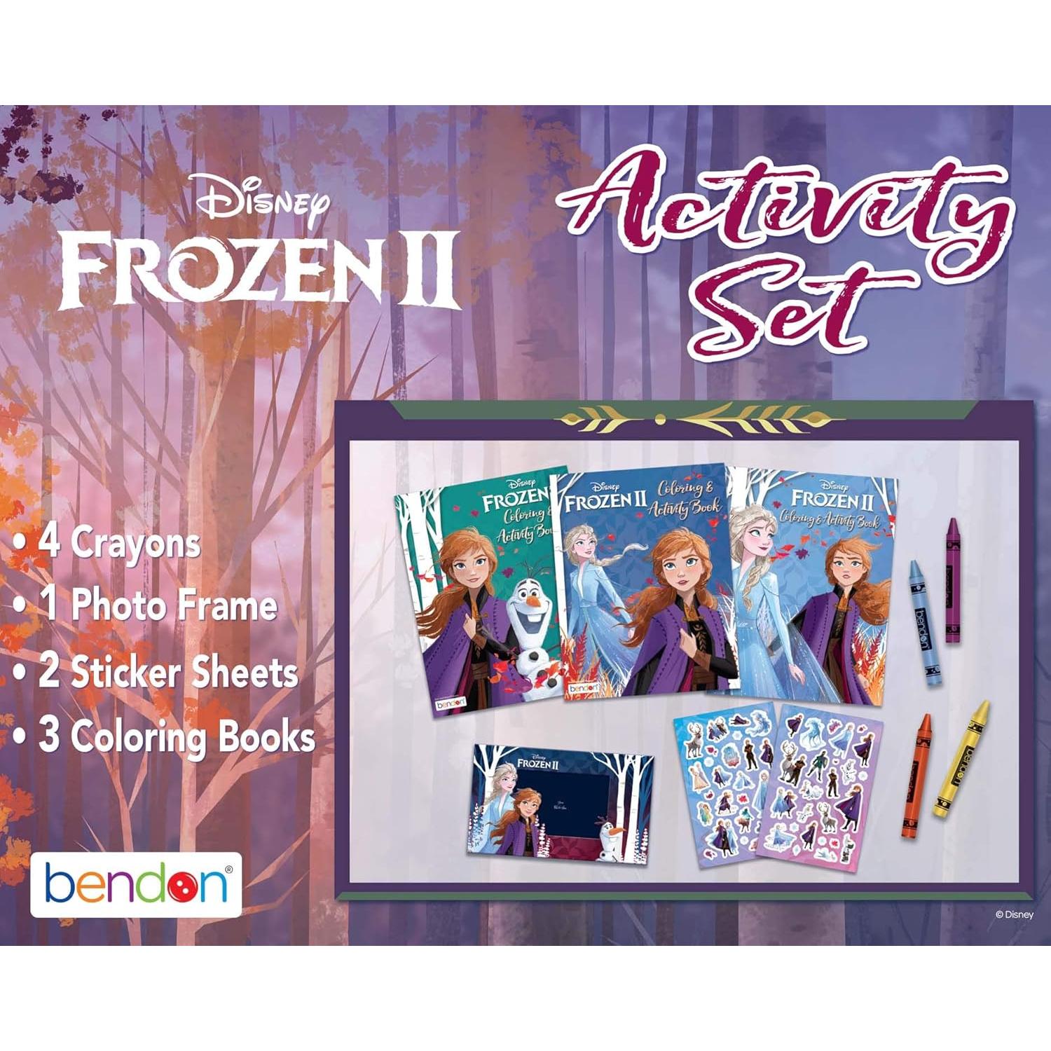 Set de Colorear Disney Frozen 2 Anna y Elsa con Crayones