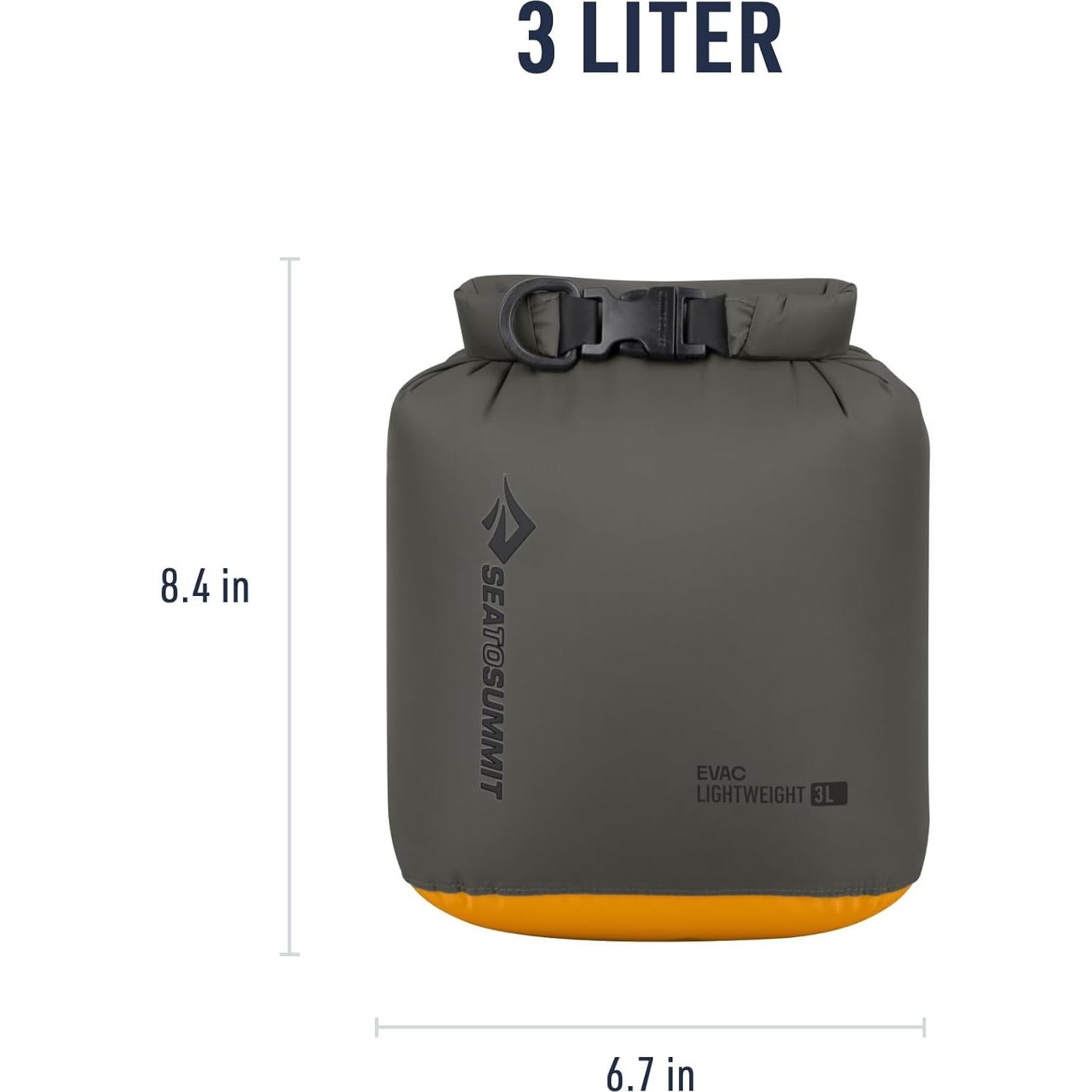 Bolsa Secadora eVac Sea to Summit 3L Negro Beluga Impermeable