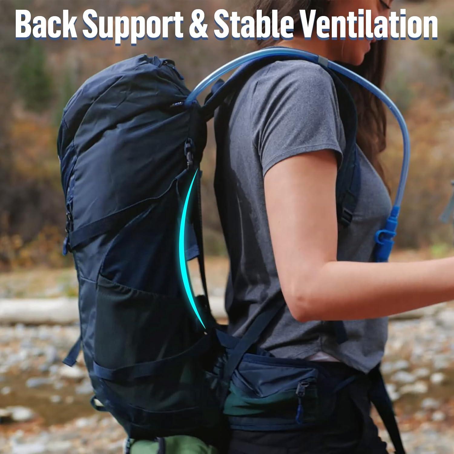 Mochila de senderismo 30L Night Cat impermeable azul