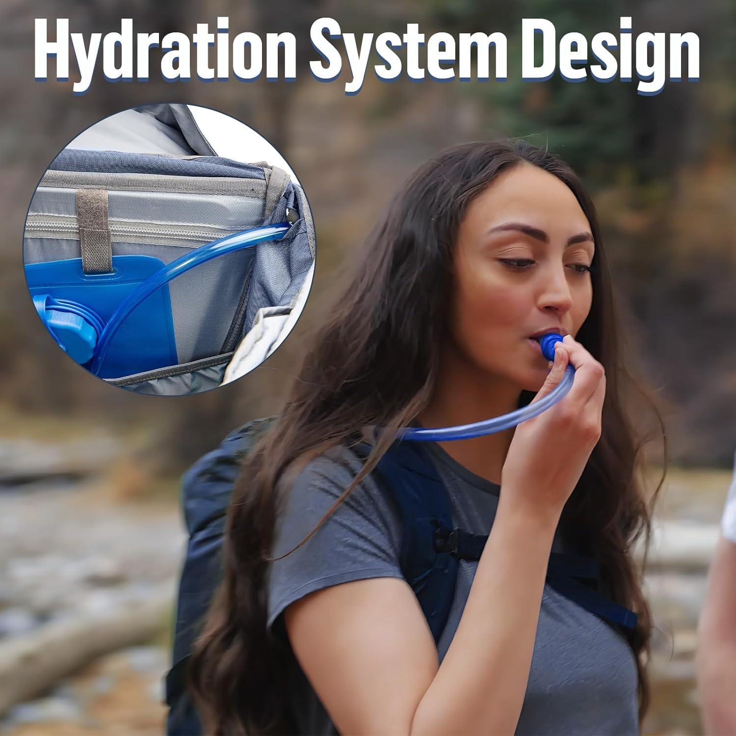 Mochila de senderismo 30L Night Cat impermeable azul