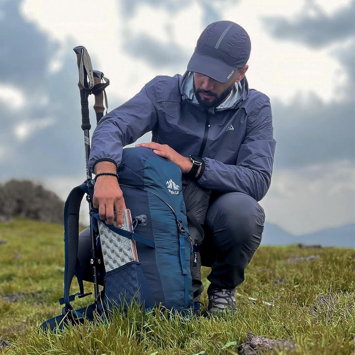 Mochila de senderismo 30L Night Cat impermeable azul