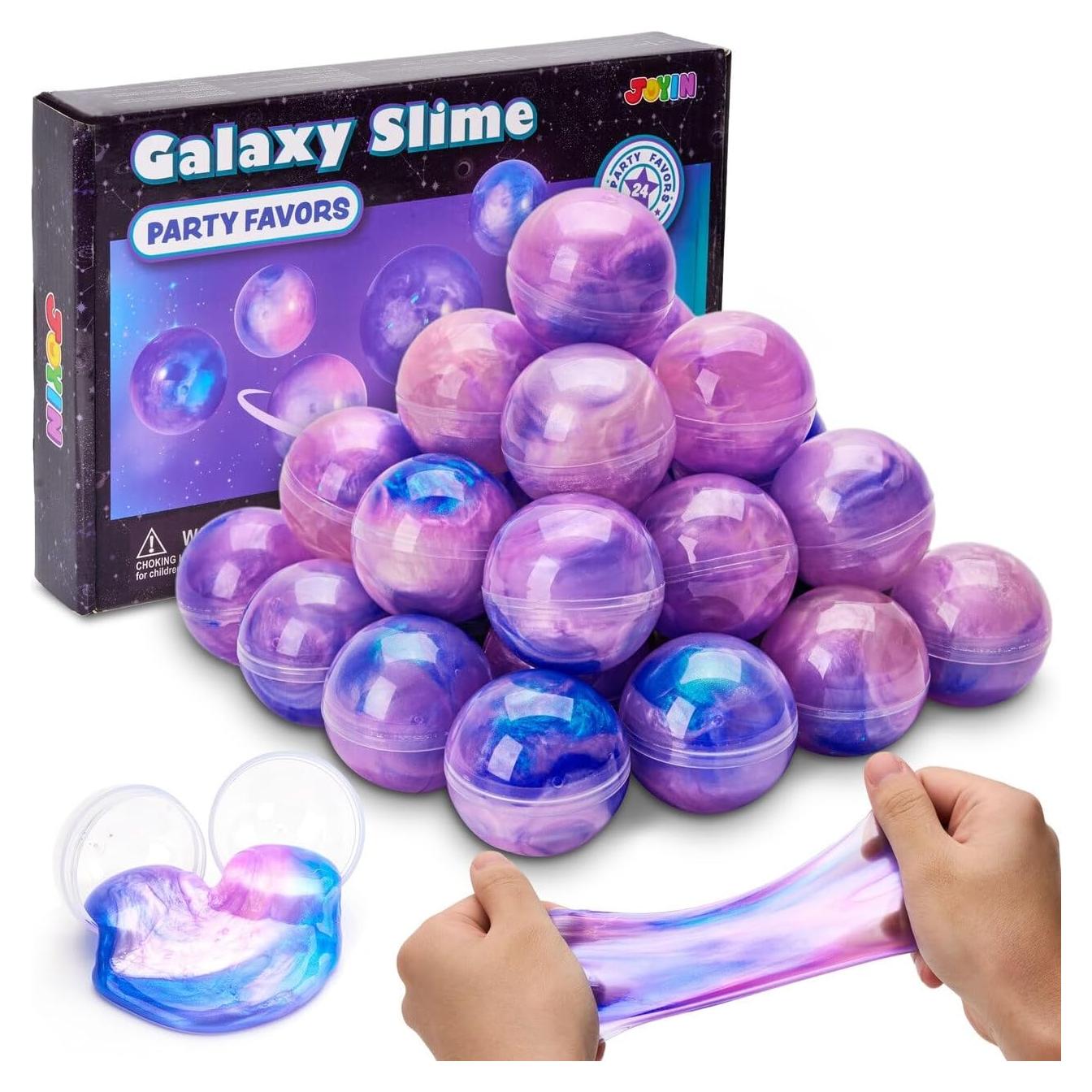 Bolas de Slime Galáctico Joyin - Paquete de 24 Unidades, No Pegajoso