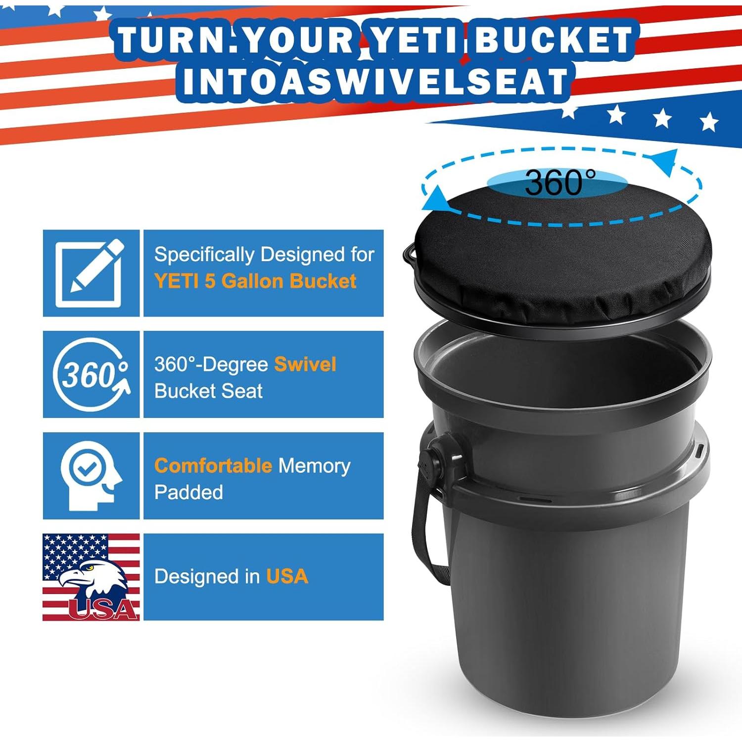 Asiento de Cubo de 5 Galones Ironraw Camuflaje Acolchado