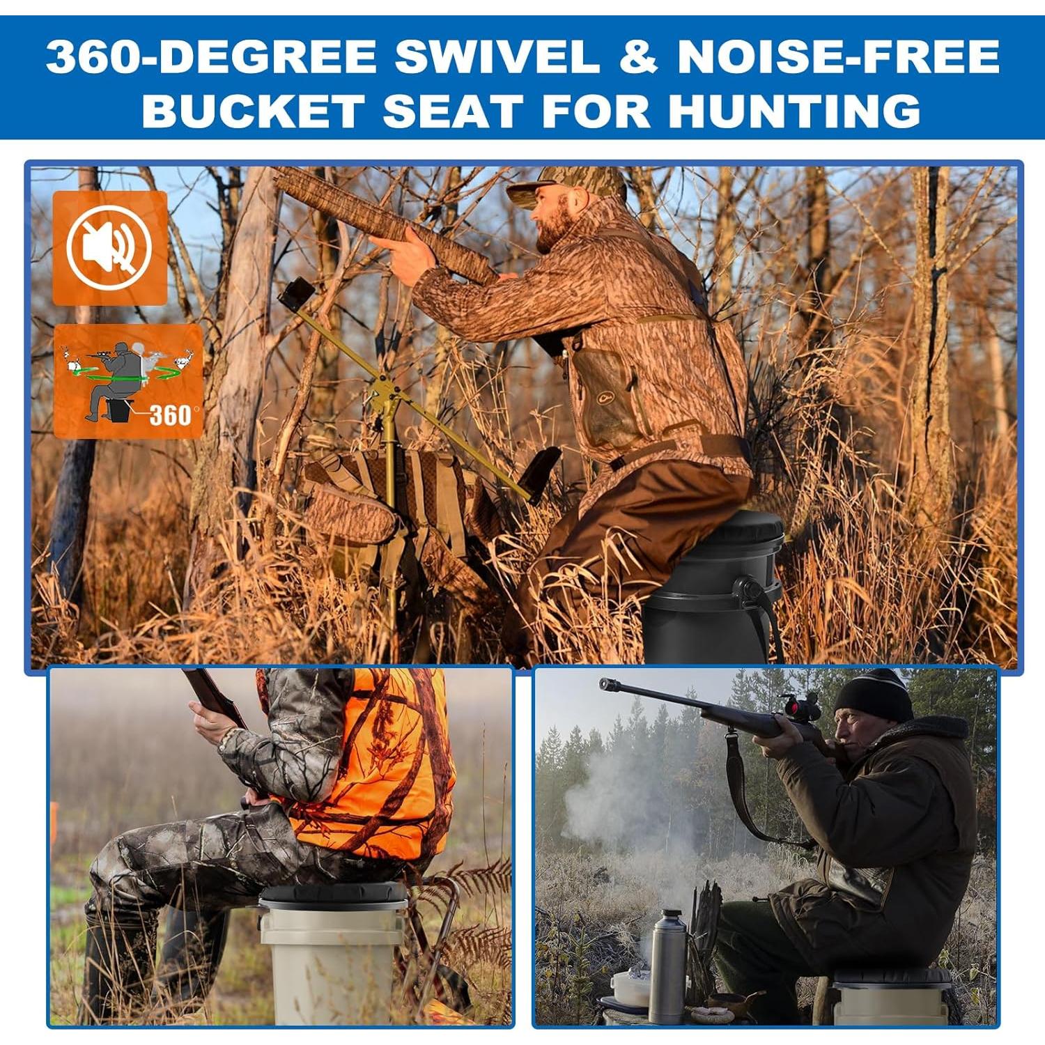 Asiento de Cubo de 5 Galones Ironraw Camuflaje Acolchado