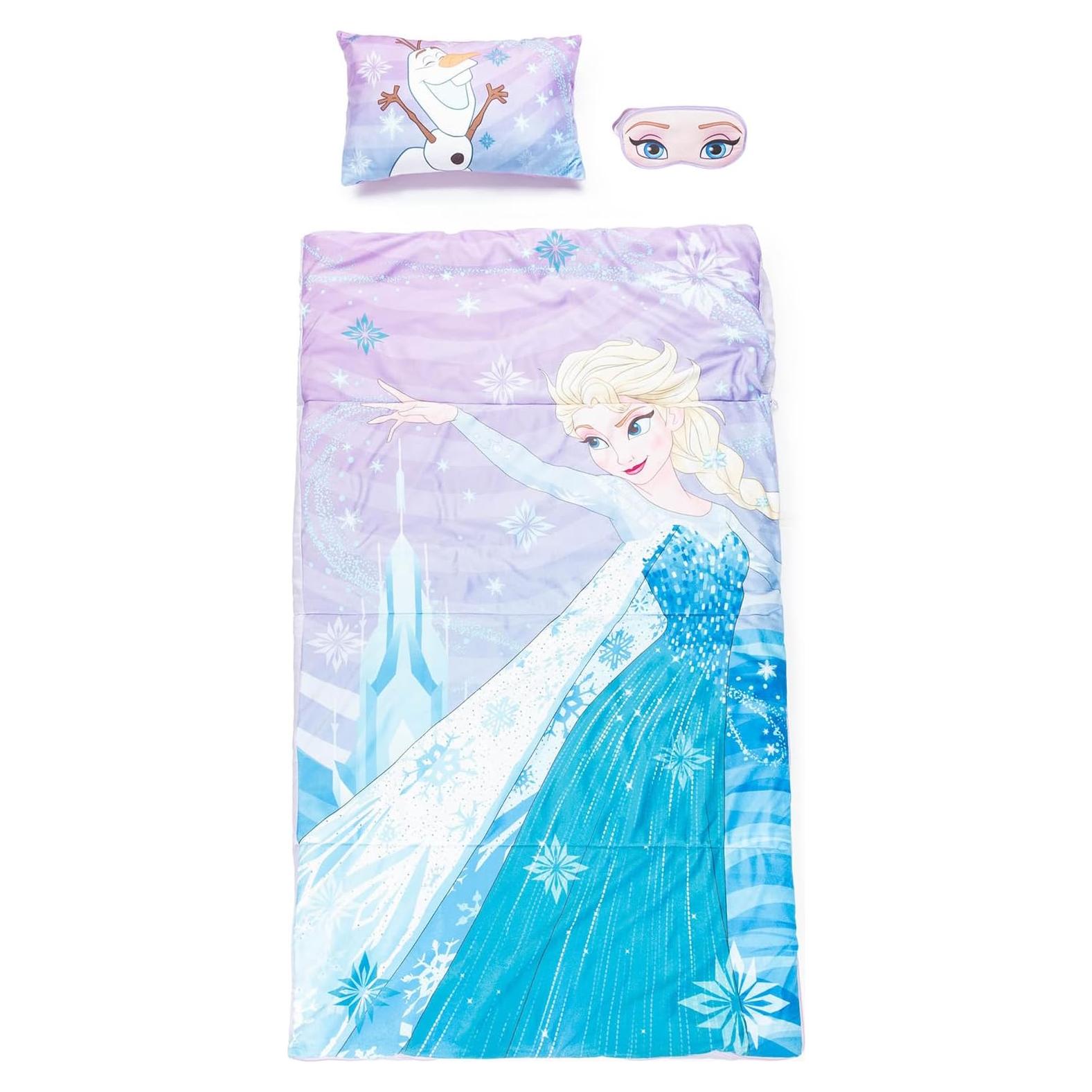Juego de Dormir Jay Franco Frozen 3 Piezas - Bolsa, Almohada y Máscara