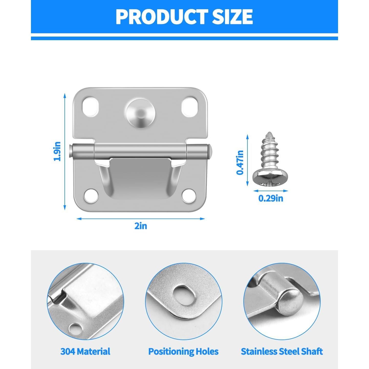 Reemplazo de Bisagra de Acero Inoxidable OXDFK para Cooler - 2 Pcs