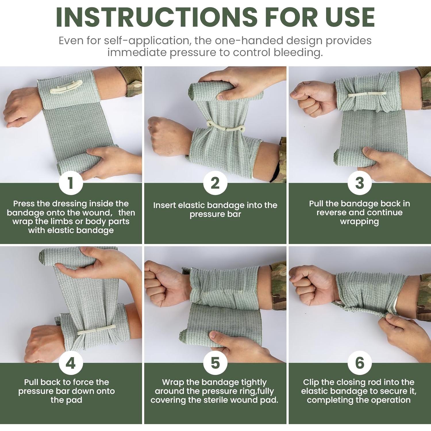 Venda de Emergencia Aid Code 6" (15.24 cm) para Trauma