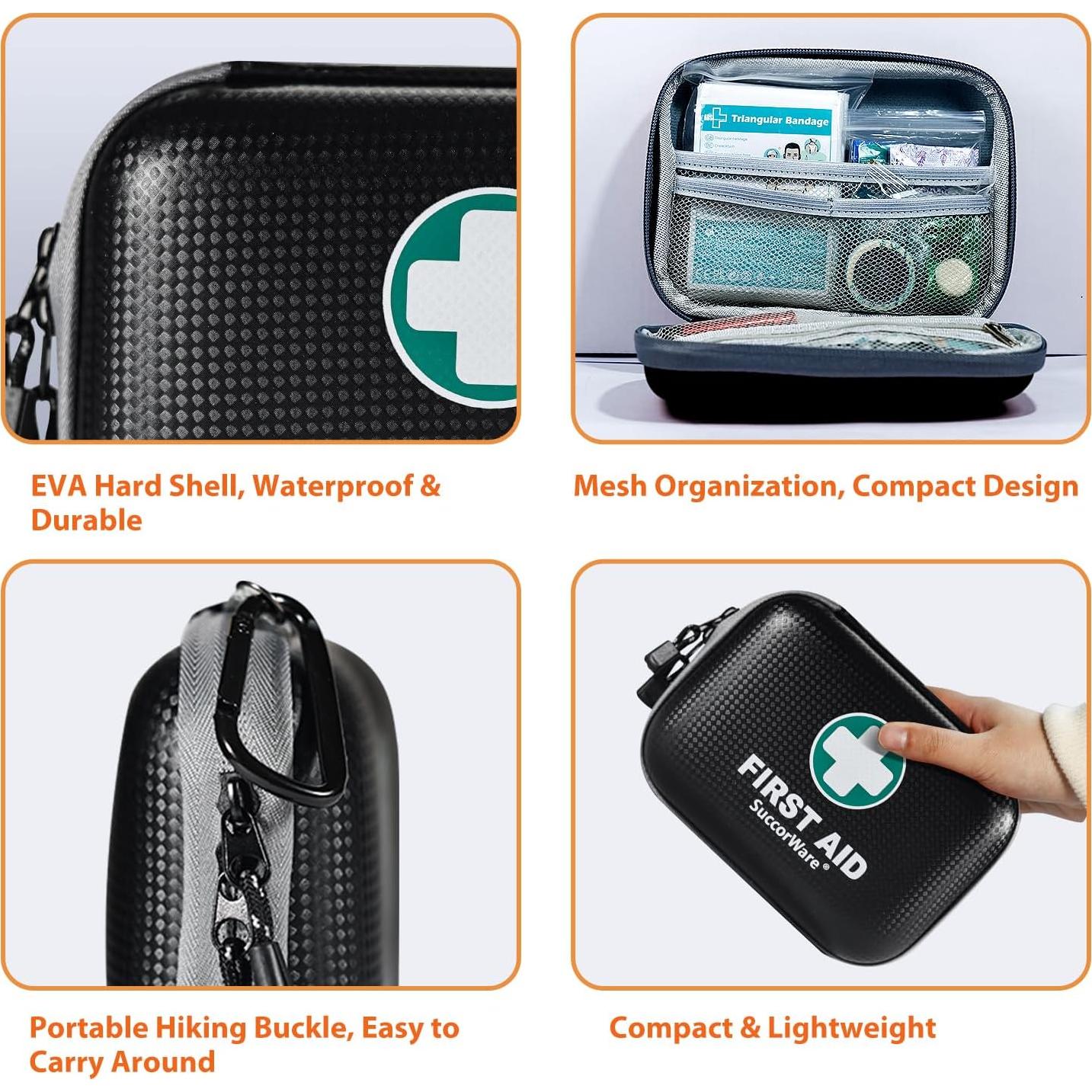 Kit de Primeros Auxilios Mini SuccorWare 150 Piezas Negro