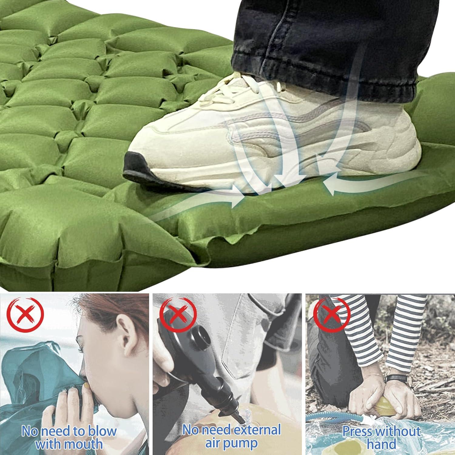 Almohadilla de Dormir Inflable ONTYZZ 193x60 cm Verde