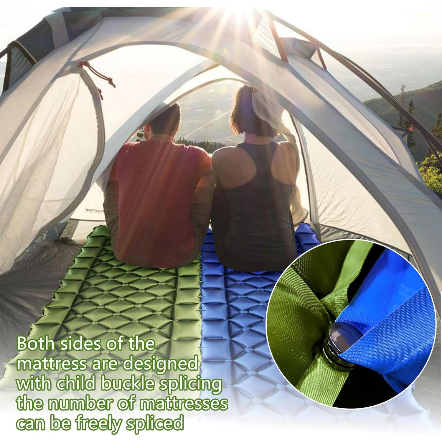 Almohadilla de Dormir Inflable ONTYZZ 193x60 cm Verde