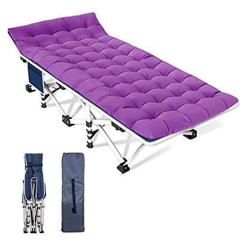 Cama de Camping Plegable NESDCC con Colchón 190.5x71.1cm
