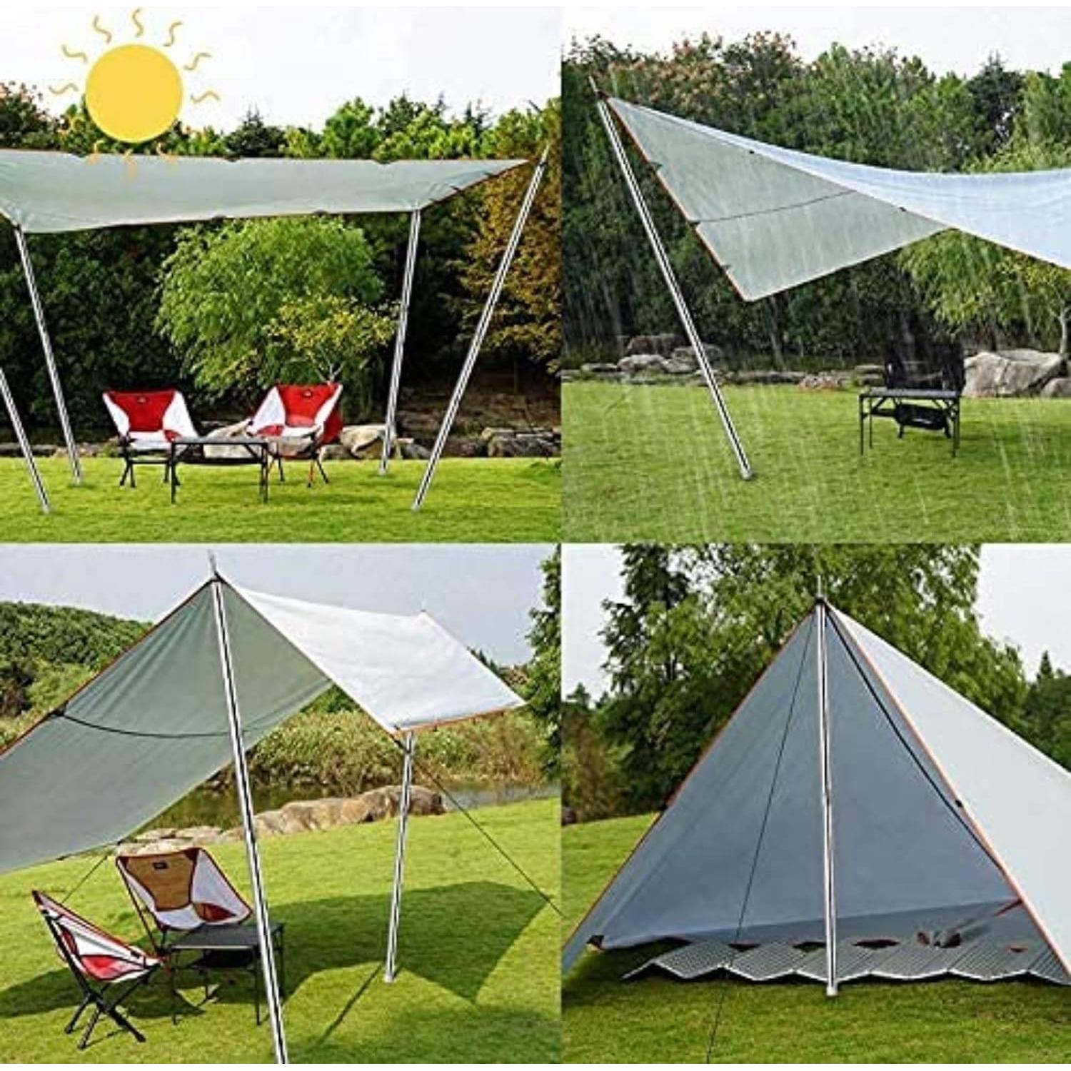 Postes de Camping Ajustables SAN LIKE - Acero Inoxidable 2 Pcs