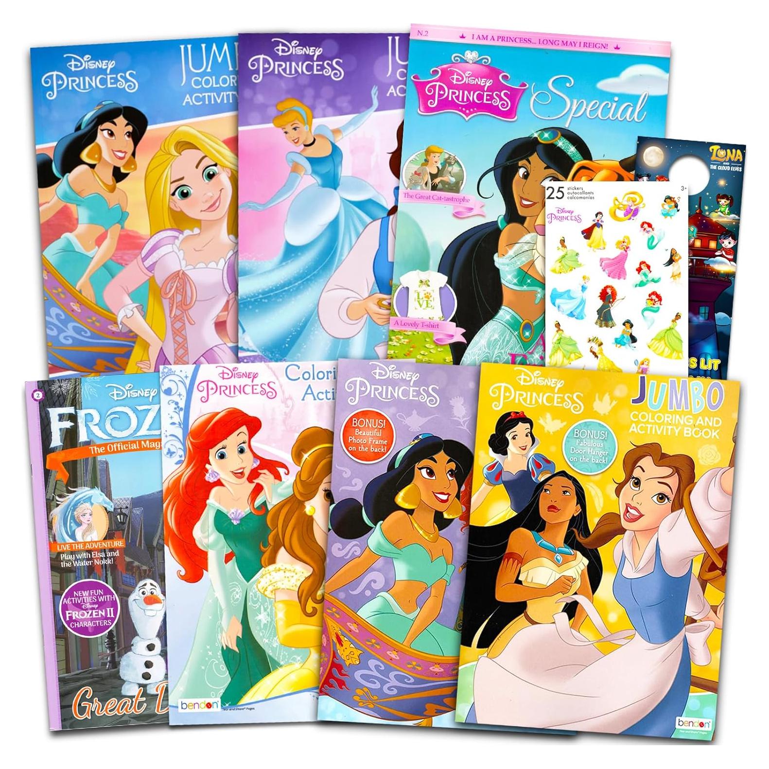 Conjunto de Libros para Colorear Princesas Disney - 7 Libros