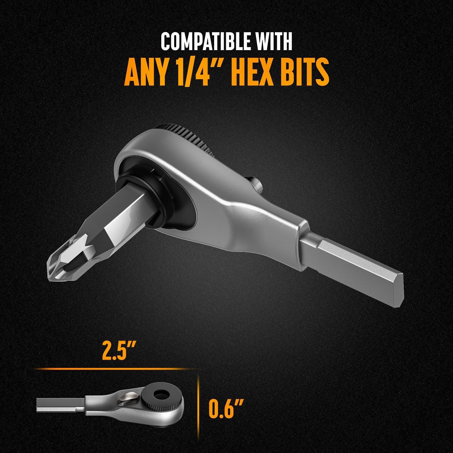 GALVANOX Juego de Extensores de Bit y Carraca Plata 2 Piezas