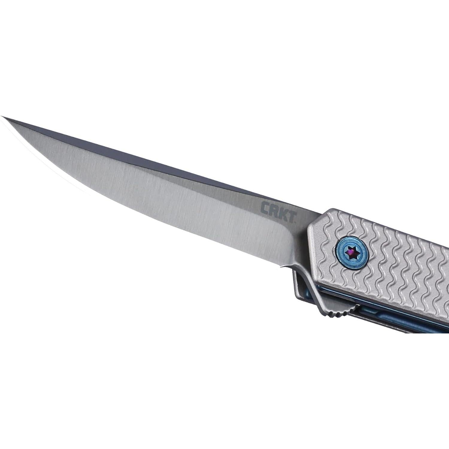 CRKT Ceo Microflipper EDC Folding Pocket Knife: Gentleman's Knife, Everyday Carry, Liner Lock, Aluminum Handle with Deep Carry Pocket Clip 7083