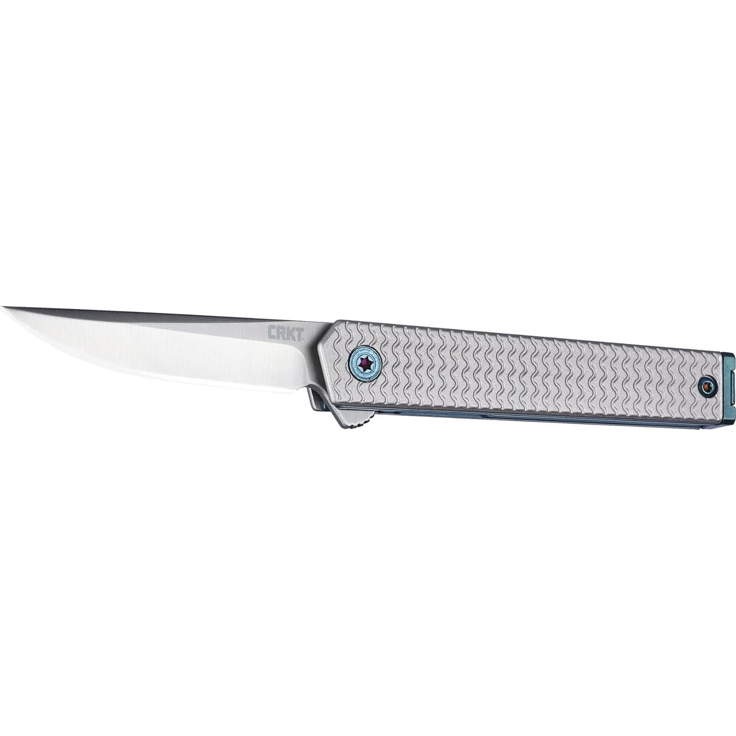 CRKT Ceo Microflipper EDC Folding Pocket Knife: Gentleman's Knife, Everyday Carry, Liner Lock, Aluminum Handle with Deep Carry Pocket Clip 7083