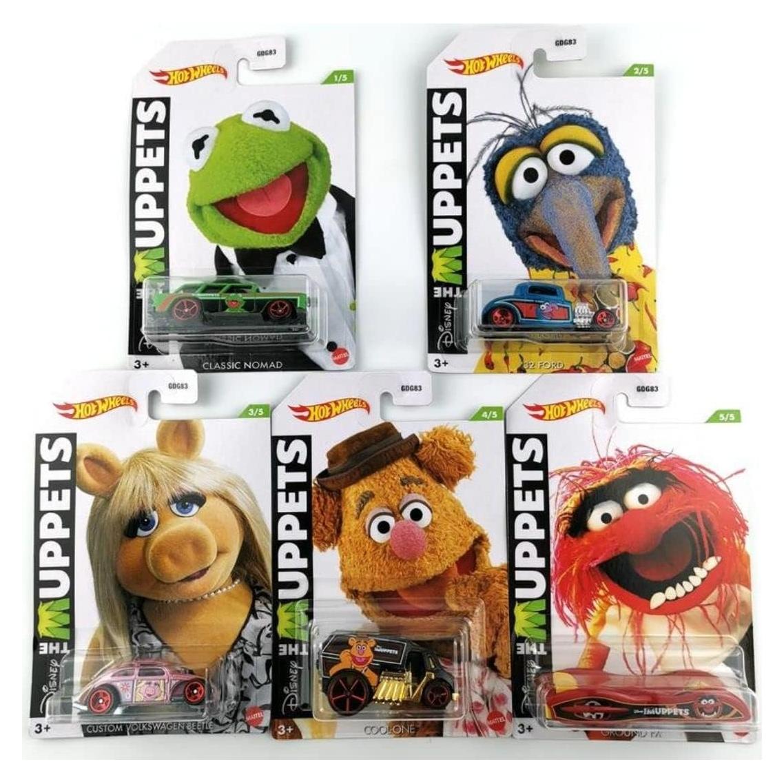 Conjunto 5 Vehículos Hot Wheels Muppets 2021 - Mattel