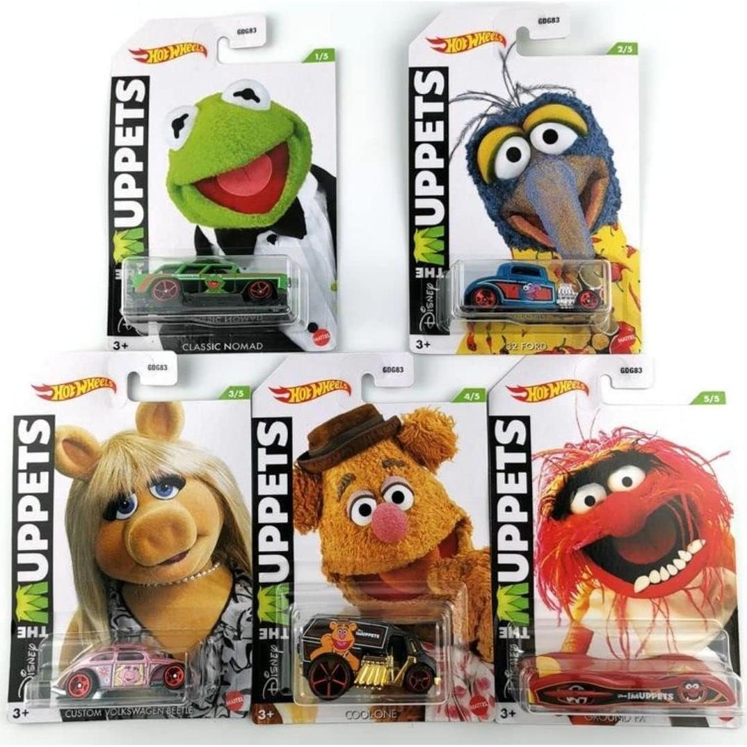 Conjunto 5 Vehículos Hot Wheels Muppets 2021 - Mattel