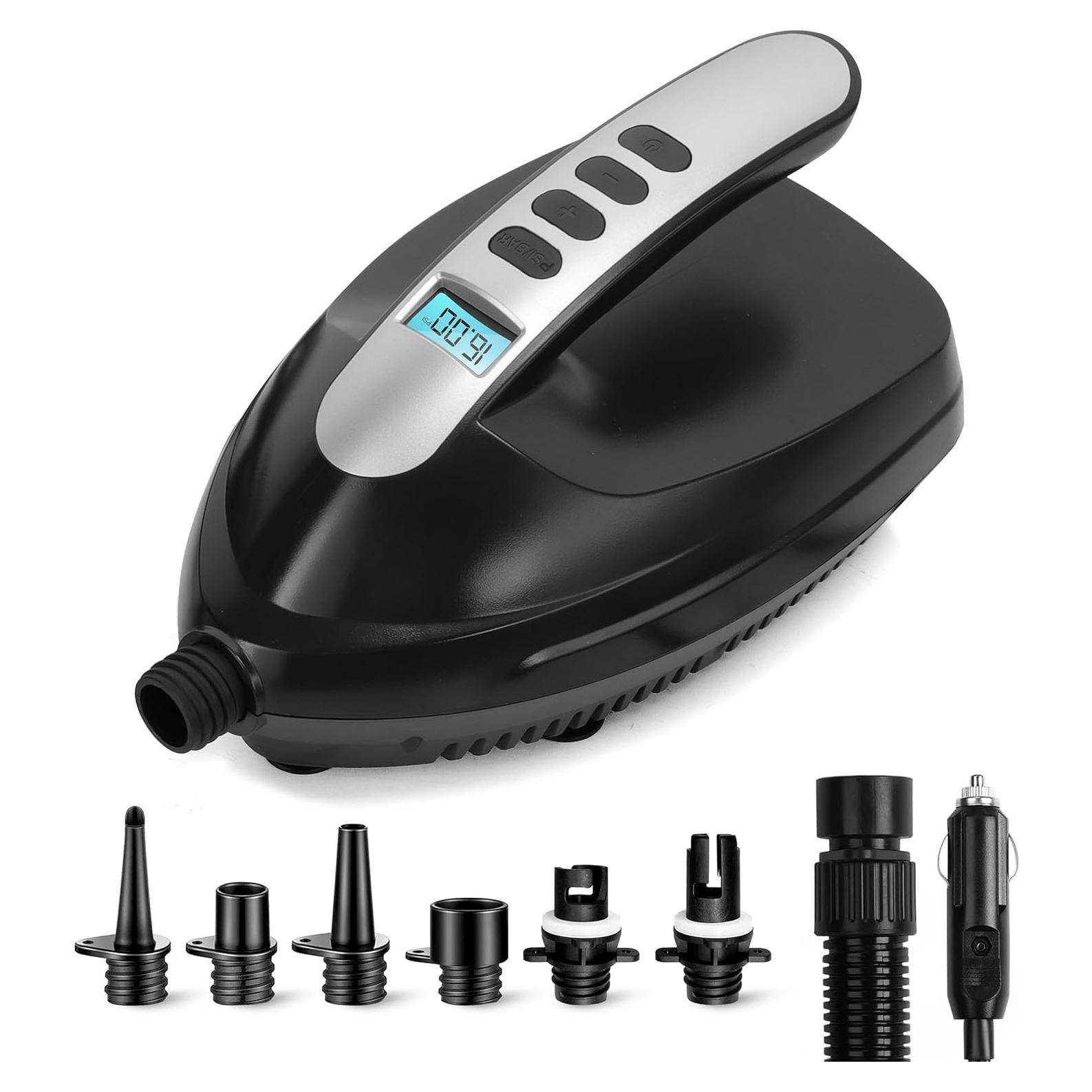 Bomba de Aire Eléctrica SereneLife 16 PSI Doble Etapa Portátil