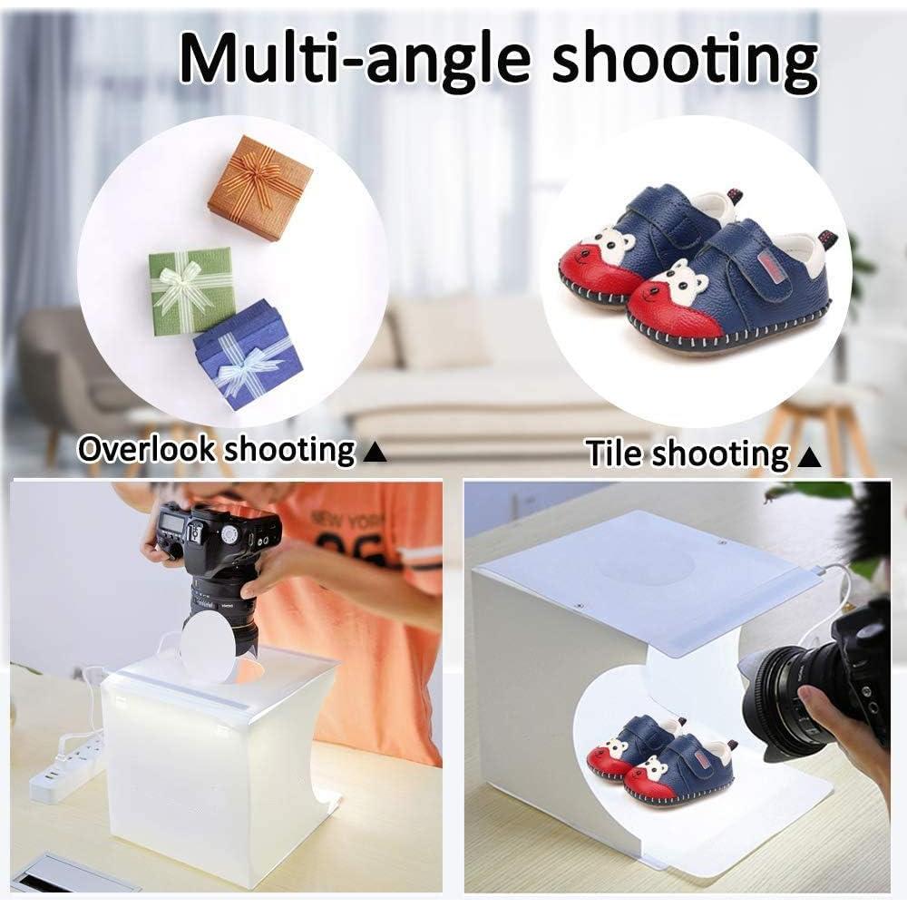 Caja de Luz Fotográfica DUCLUS 22x23x24cm con 40 LEDs y Fondos