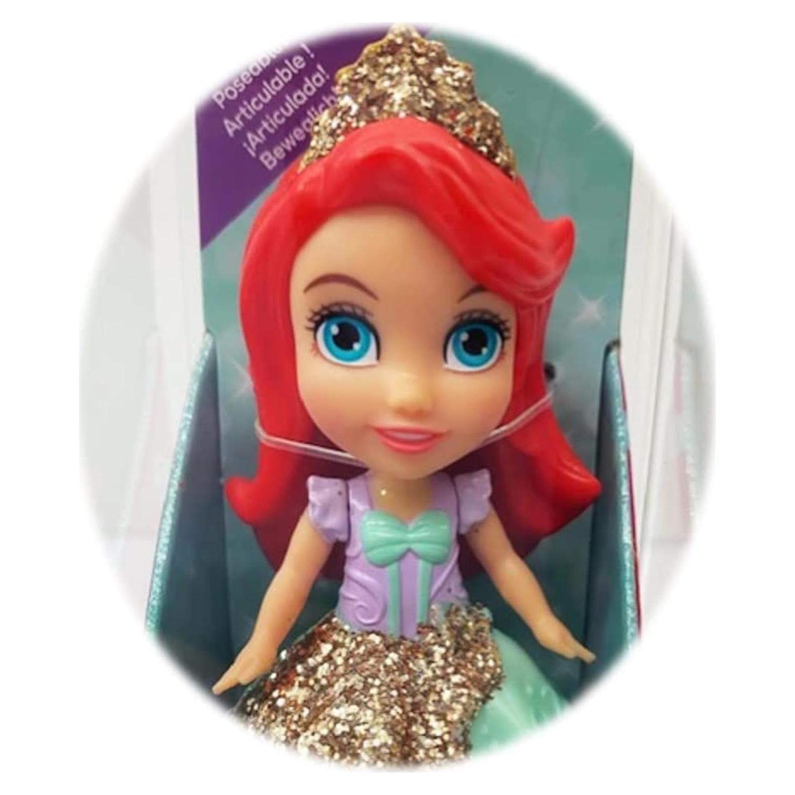 Muñeca Mini Poseable Disney Ariel 15 cm para Regalo