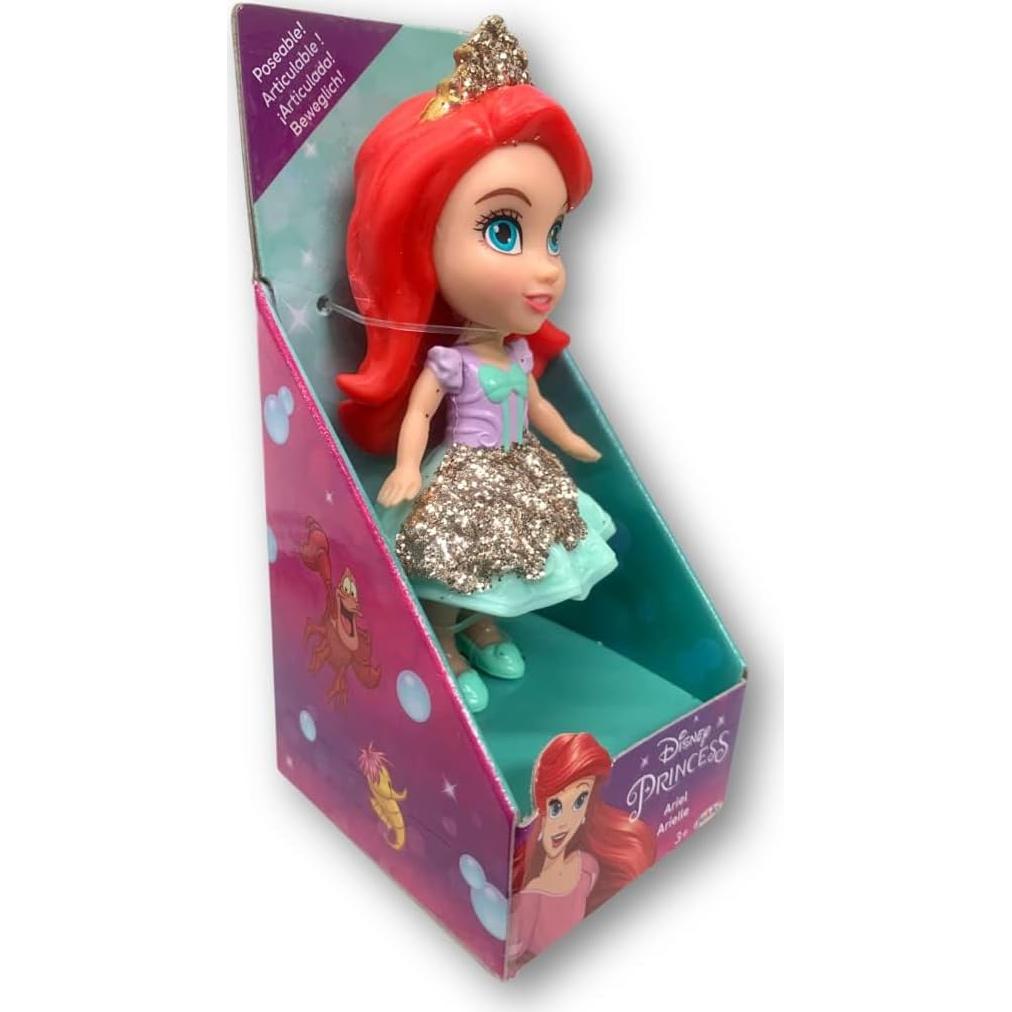 Muñeca Mini Poseable Disney Ariel 15 cm para Regalo