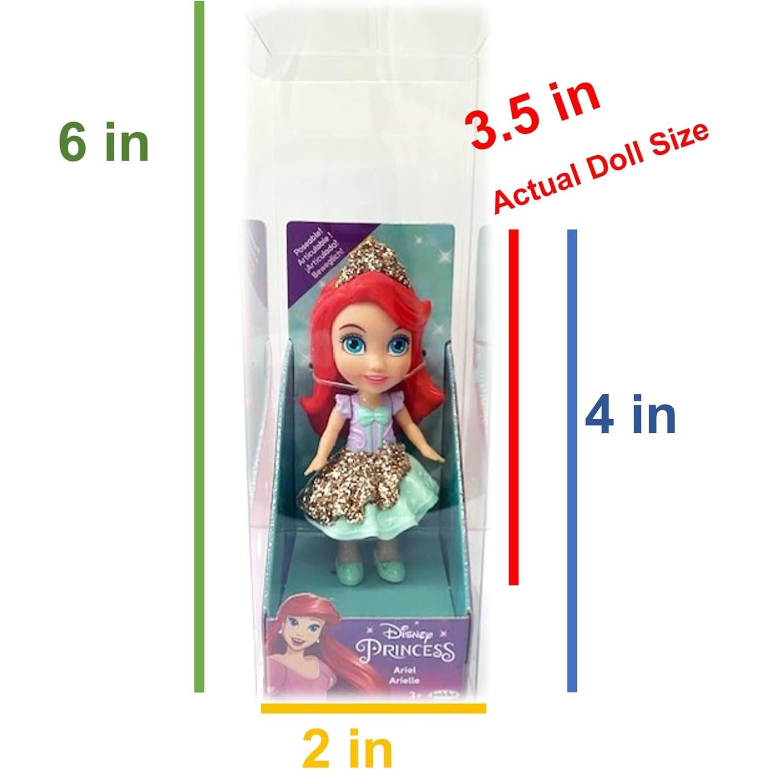 Muñeca Mini Poseable Disney Ariel 15 cm para Regalo