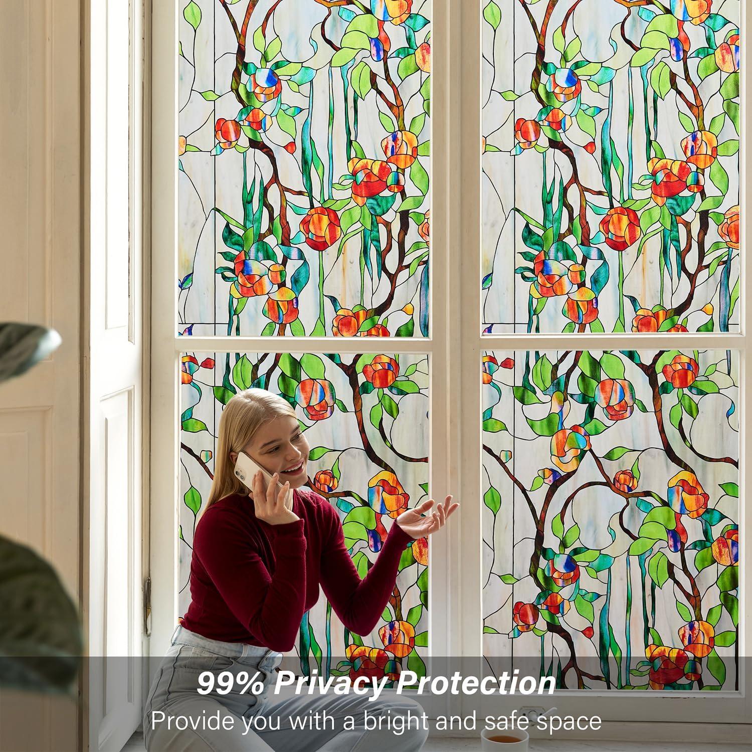 Película de Privacidad Kromapolis 42.9x100 cm Rosa Decorativa