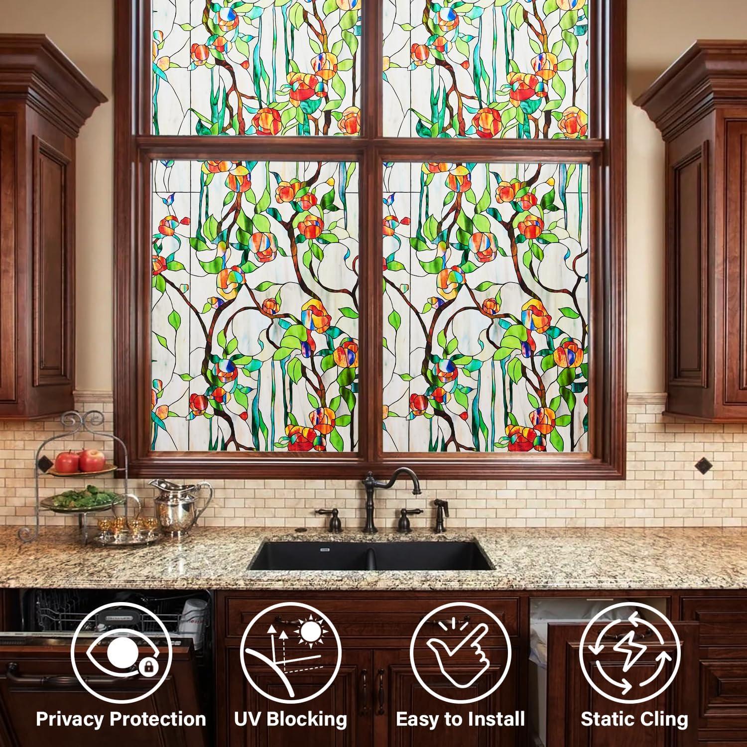 Película de Privacidad Kromapolis 42.9x100 cm Rosa Decorativa