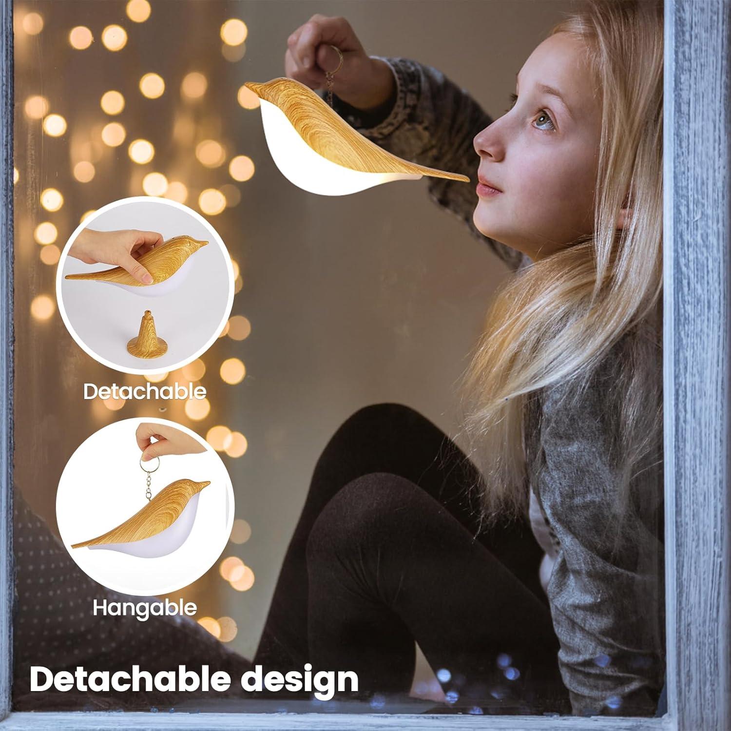 Lámpara de Mesa Táctil Haotao Pájaro 2Pack Recargable USB