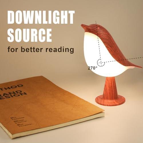 Lámpara de Mesa Táctil Haotao Pájaro 2Pack Recargable USB