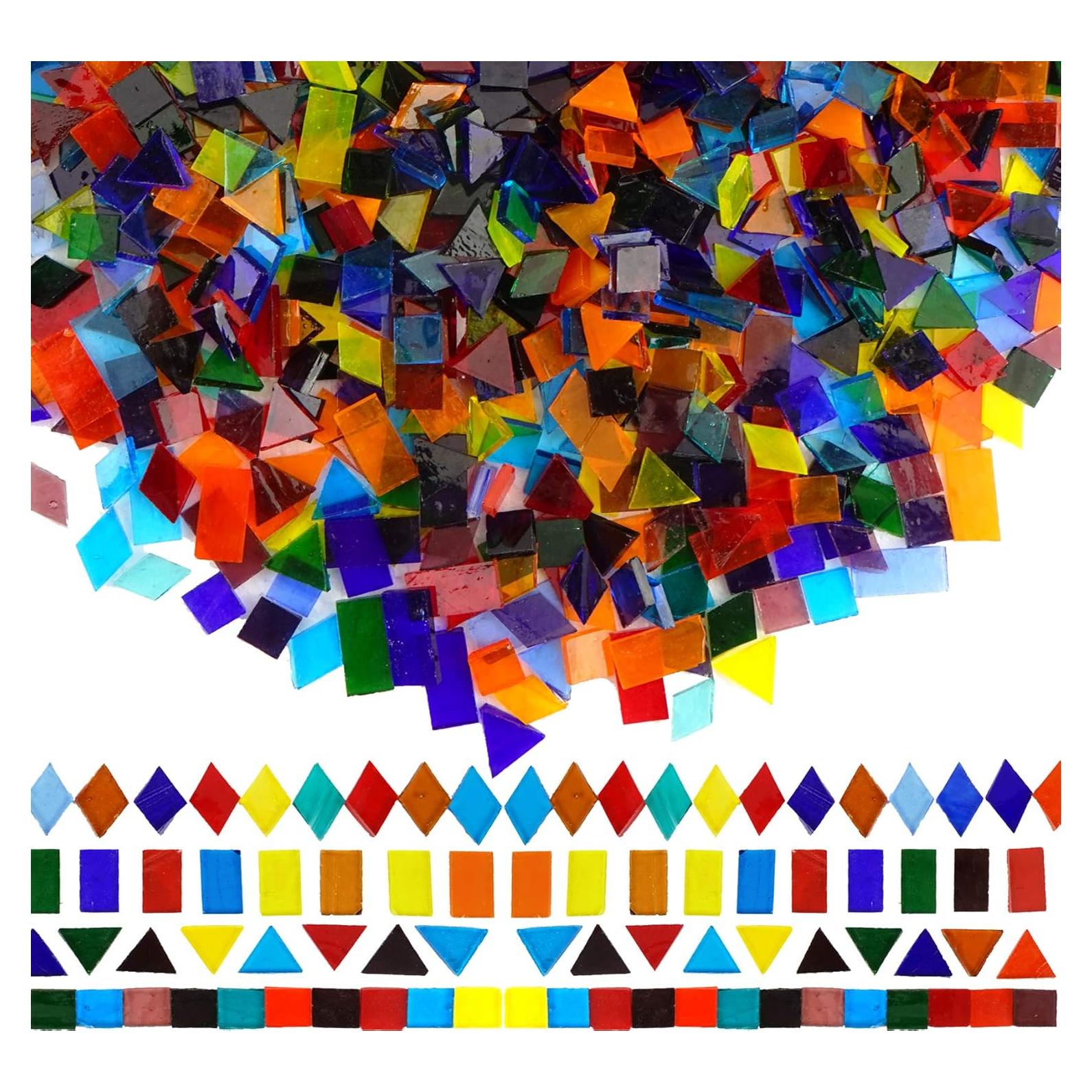 Azulejos de Vidrio Lanyani 1600 Piezas Transparentes para Mosaico