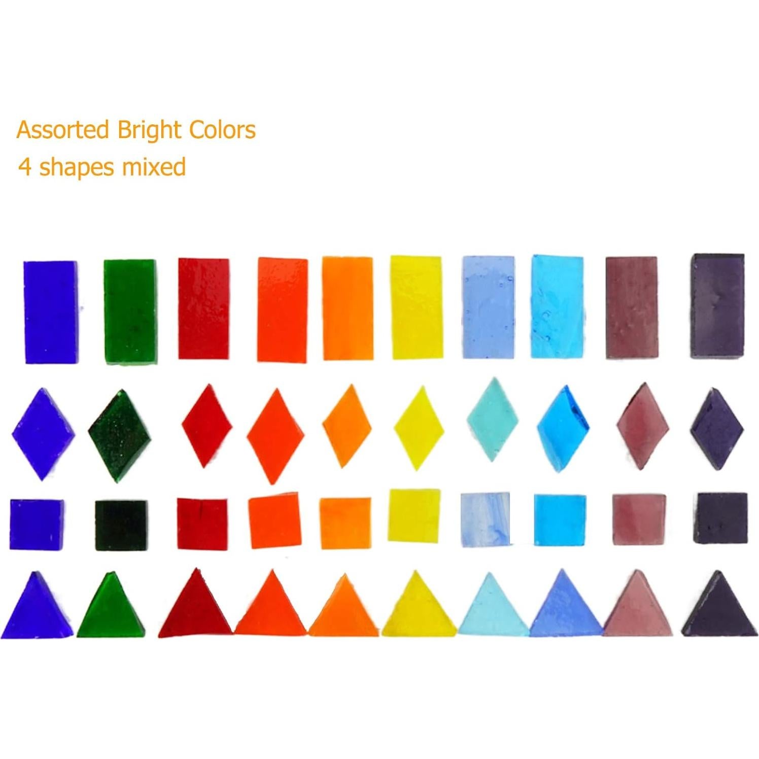 Azulejos de Vidrio Lanyani 1600 Piezas Transparentes para Mosaico