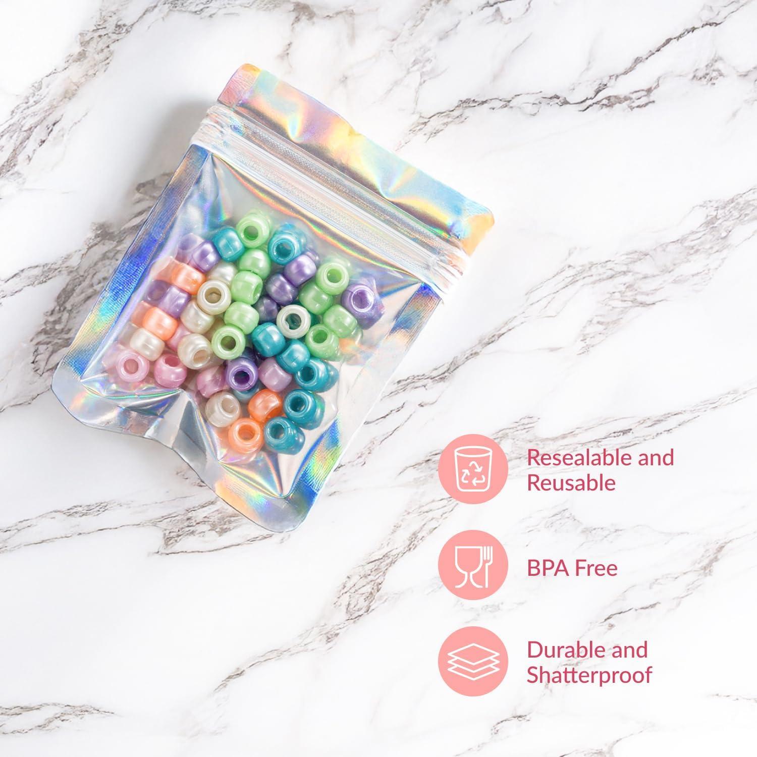 Bolsas Mylar Prestee 10x7.6 cm Holográficas 100 Piezas Resellables