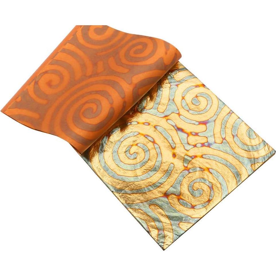 Hojas de Oro Variegada KINNO 25 Hojas 14x14 cm Cobre
