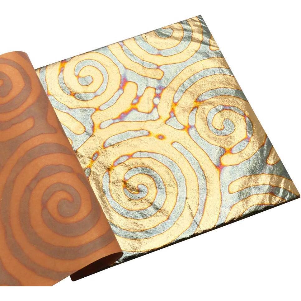 Hojas de Oro Variegada KINNO 25 Hojas 14x14 cm Cobre