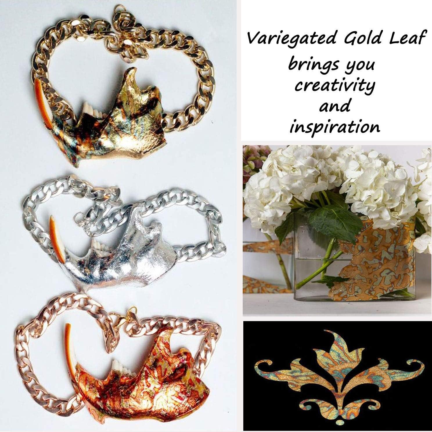 Hojas de Oro Variegada KINNO 25 Hojas 14x14 cm Cobre