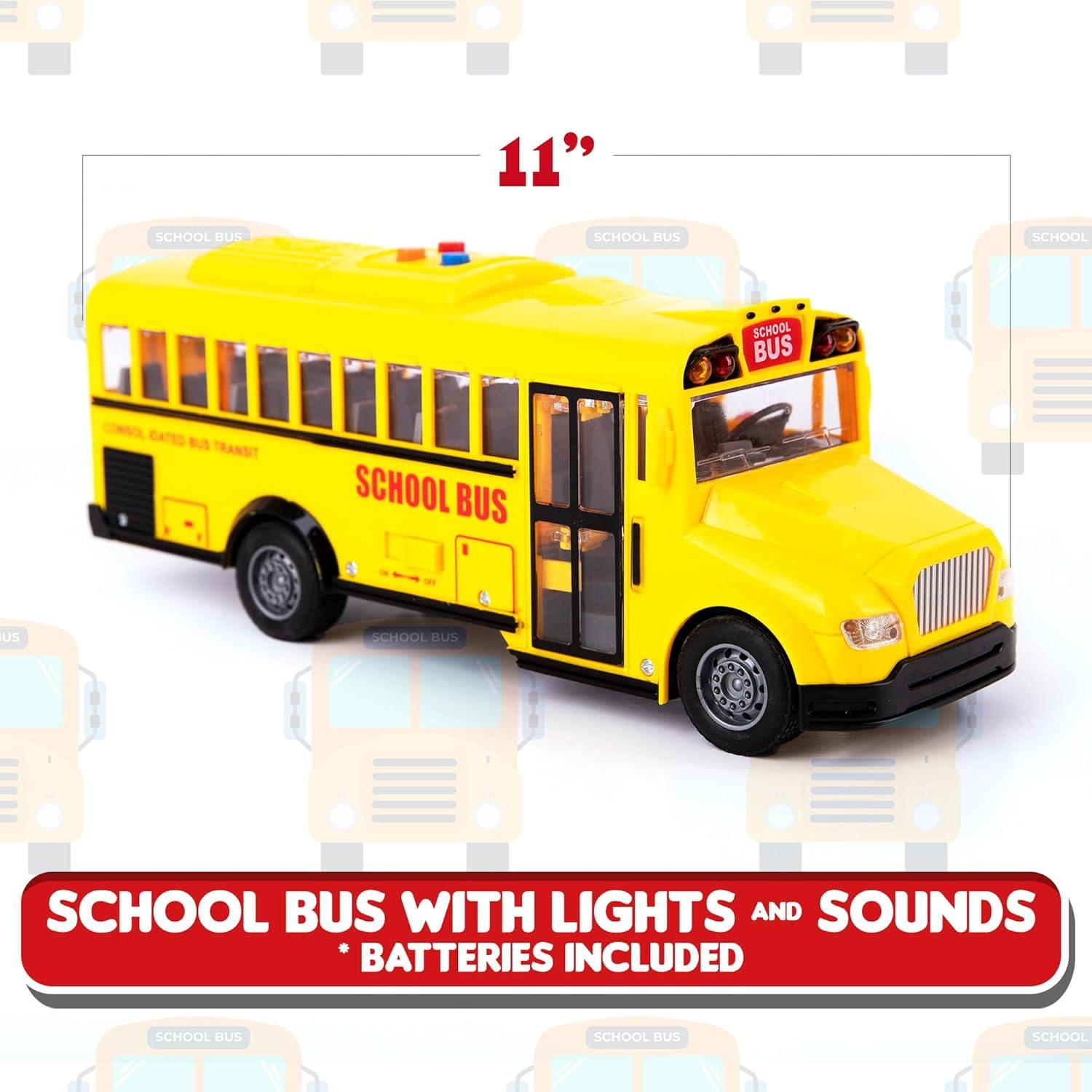 Juguete Autobús Escolar Amarillo ArtCreativity con Sonido y Luces