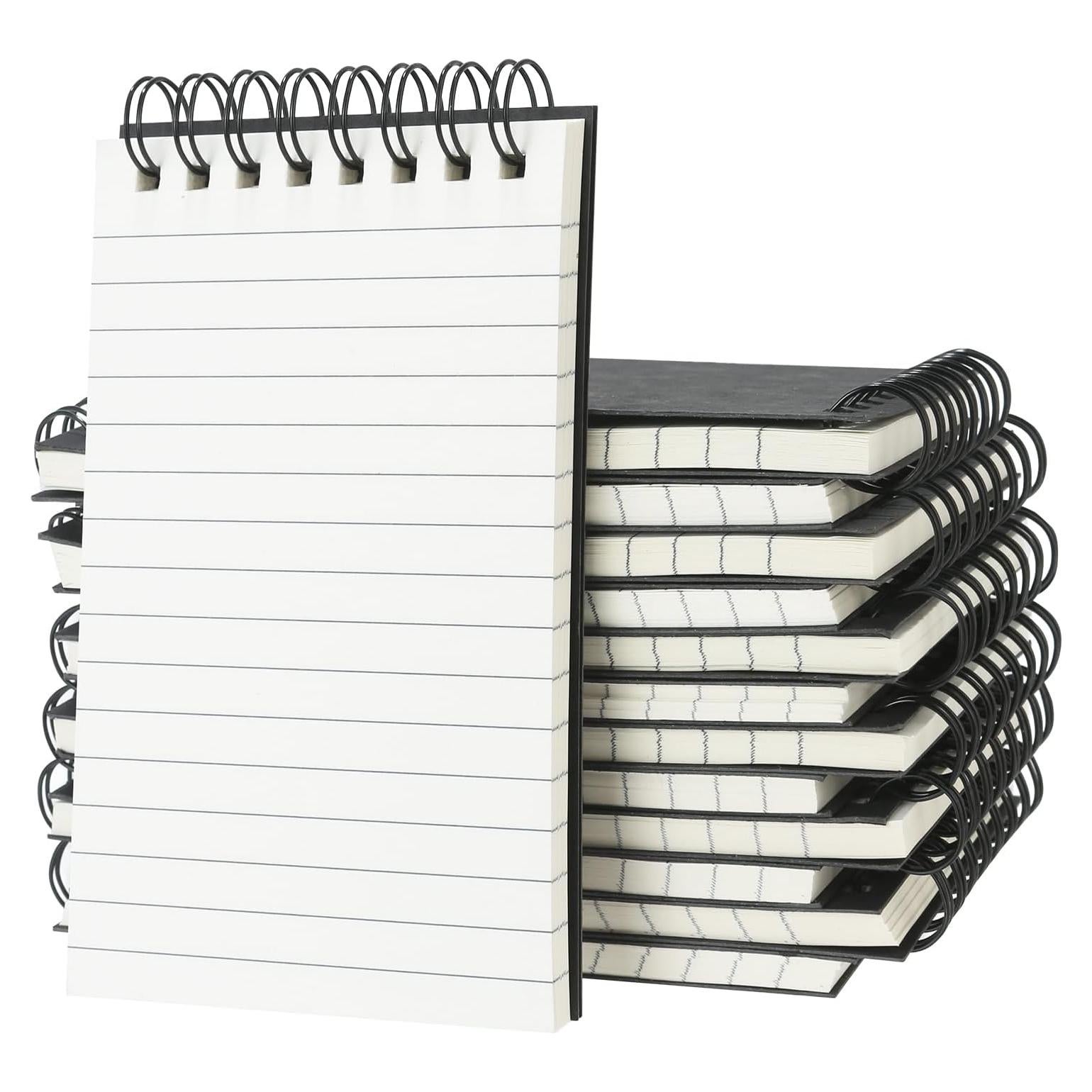 Paquete de 12 cuadernos espirales Wavamawa 3x5 cm rayados