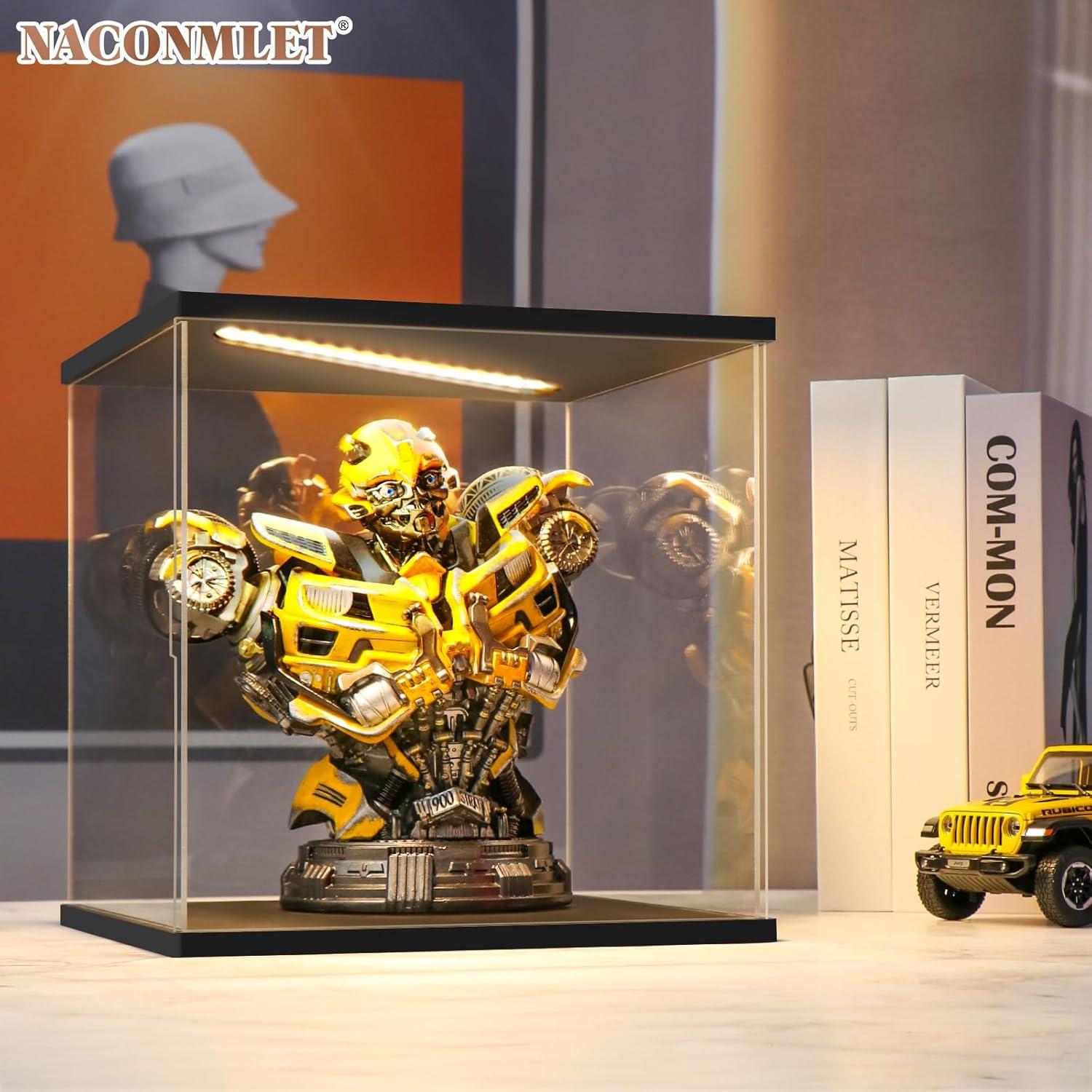 Caja de Exhibición Acrílica Iluminada Naconmlet 30x25x30cm para LEGO Winnie The Pooh