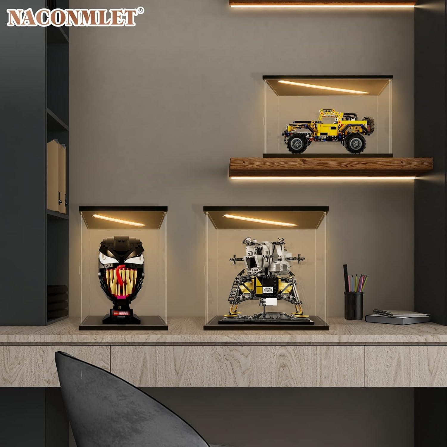 Caja de Exhibición Acrílica Iluminada Naconmlet 30x25x30cm para LEGO Winnie The Pooh