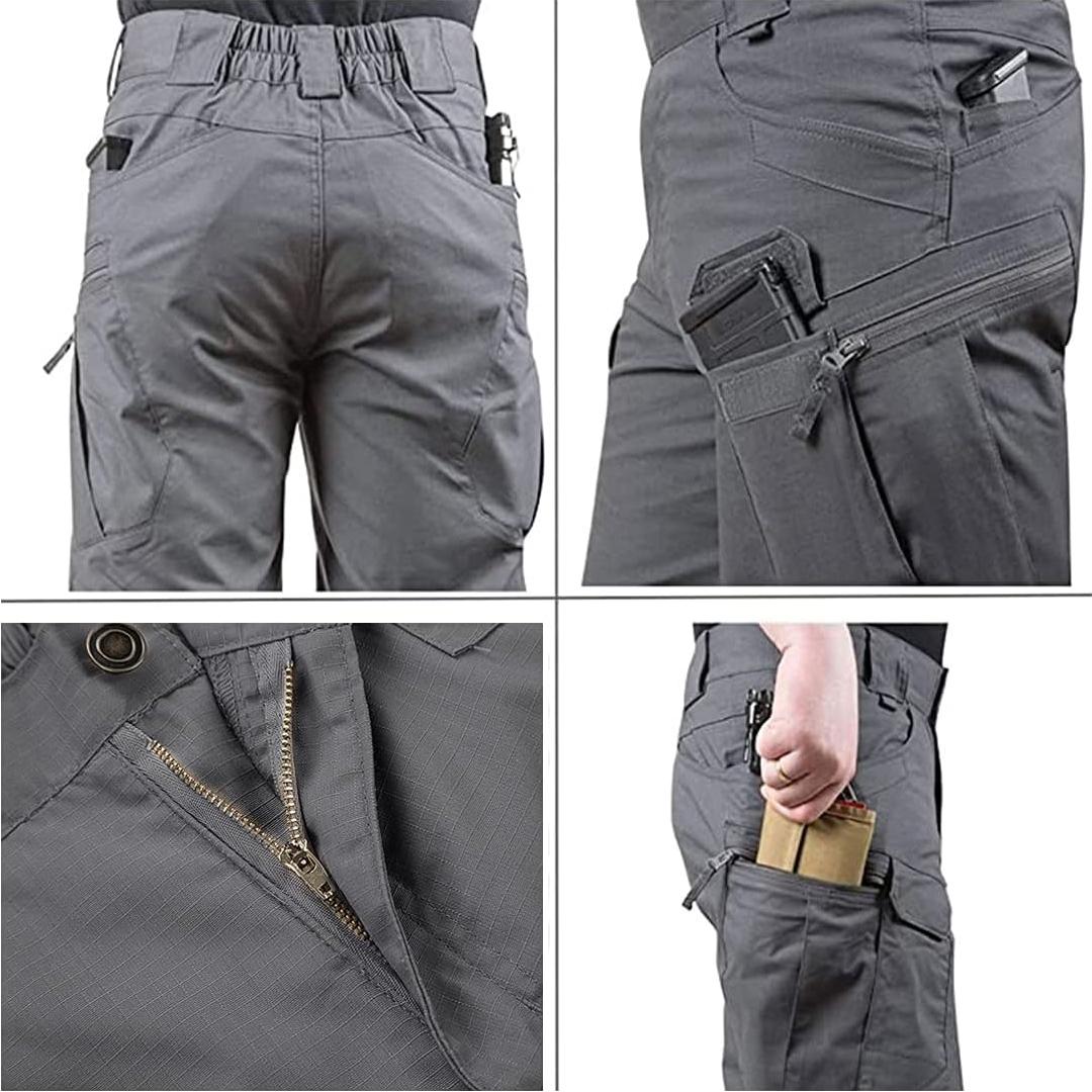 Pantalones Cortos Tácticos YAXHWIV Hombre Impermeables 30 cm